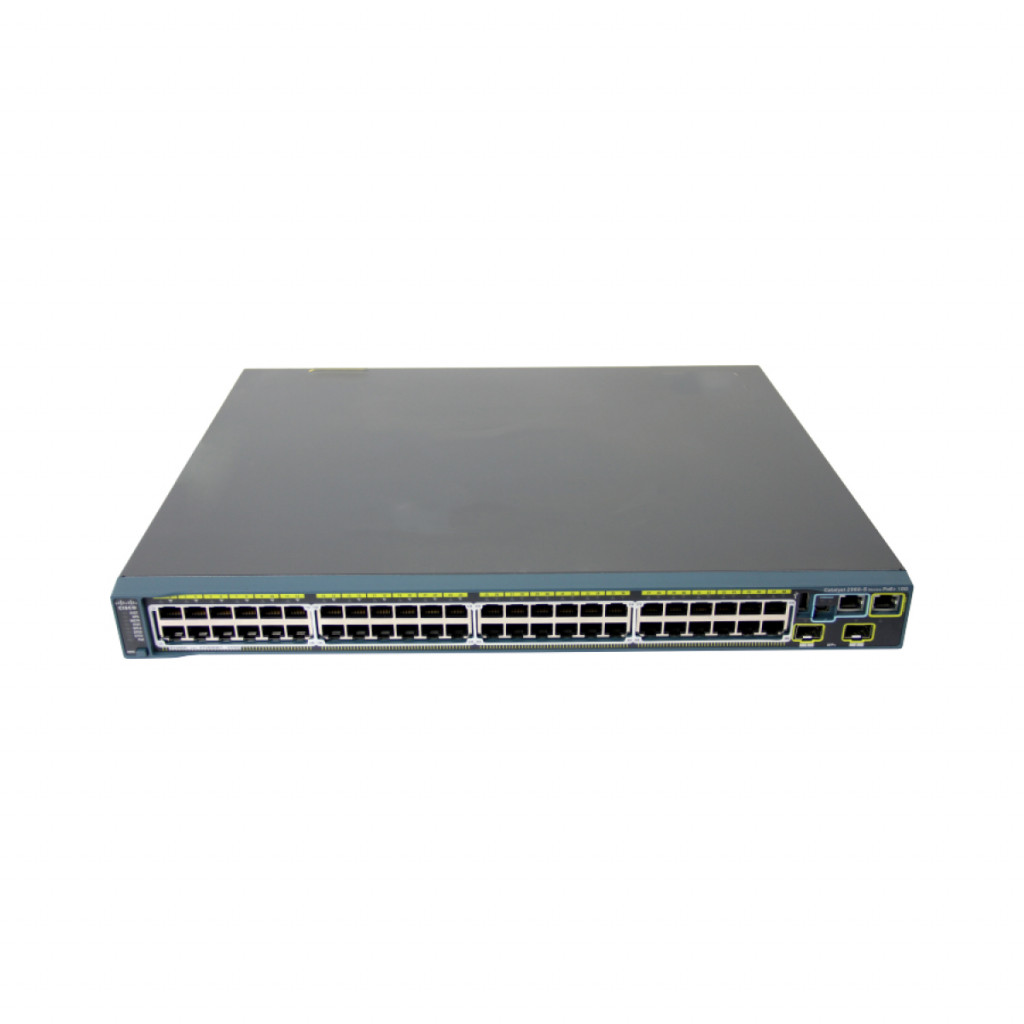 سوئیچ شبکه 48 پورت + 2 پورت +SFP با 24 پورت PoE سیسکو مدل WS-C2960S-48LPD-L